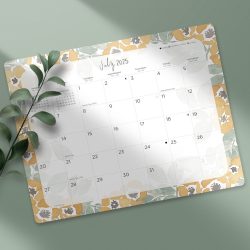 Floral Annual Monthly Magnetic Refrigerator Pad